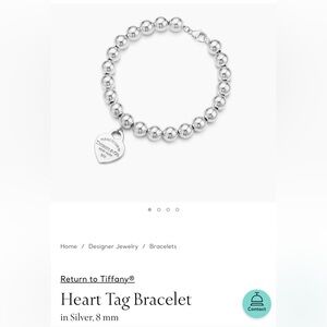 *Broken* return to Tiffany Heart Tag 8MM bead bracelet